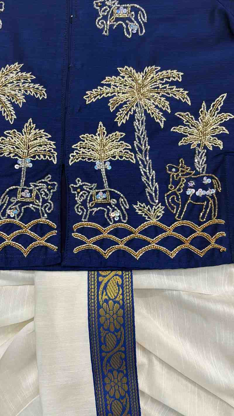 Kids raw silk kurta sets by Arhas Couture