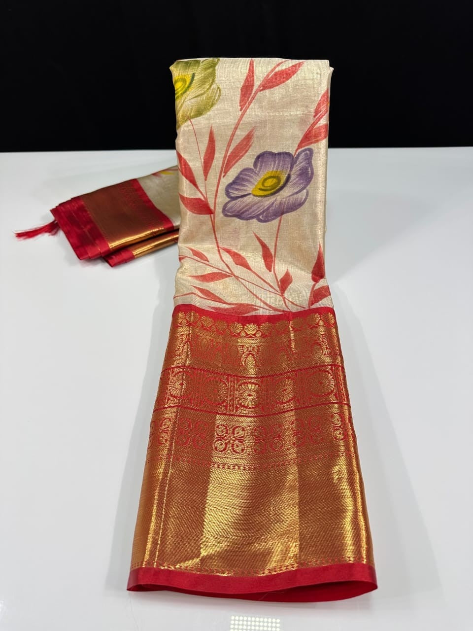 Hand Painted Banarasi Tissue Silk Sarees