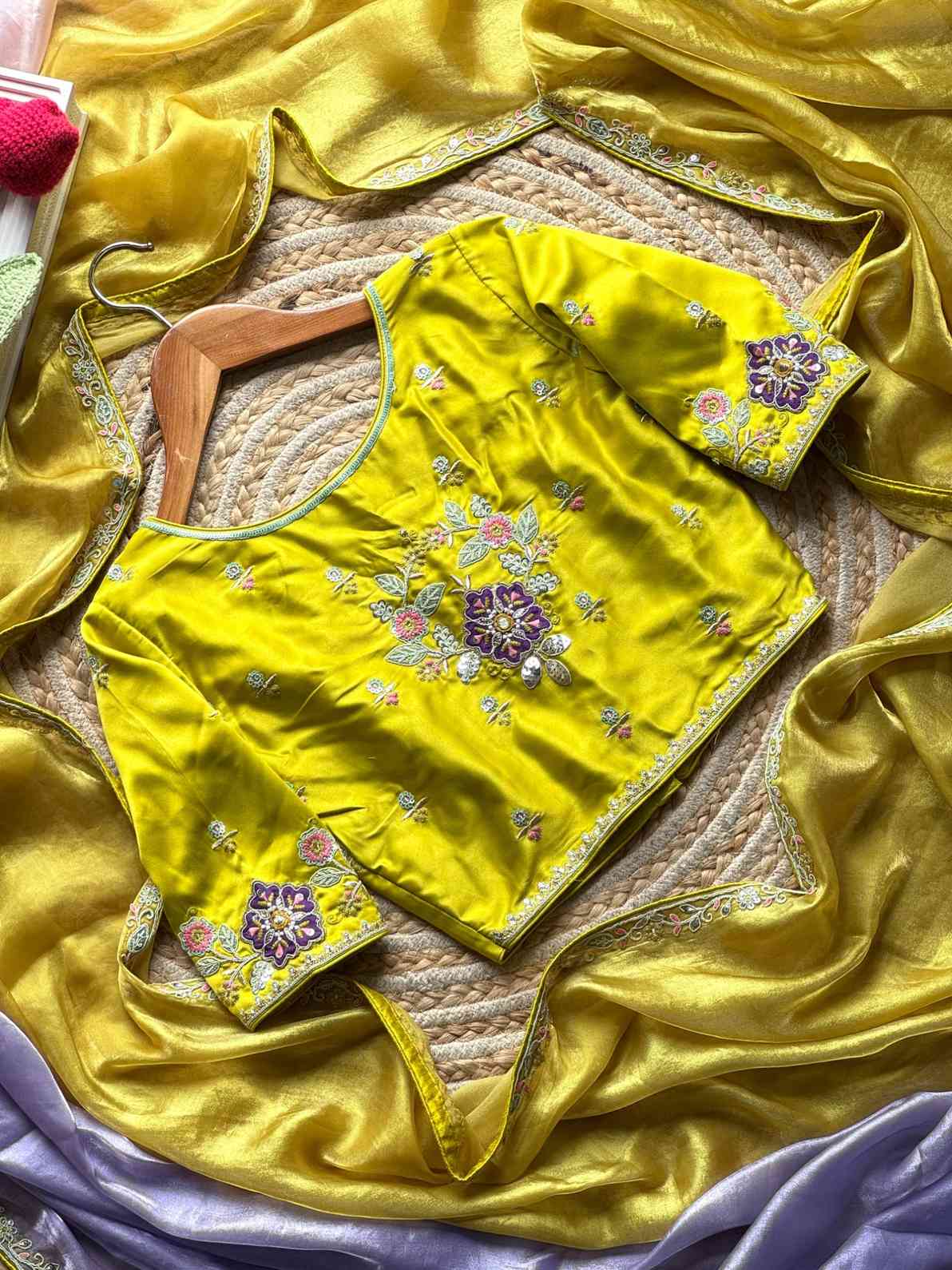 Multi Colour Space Silk Saree