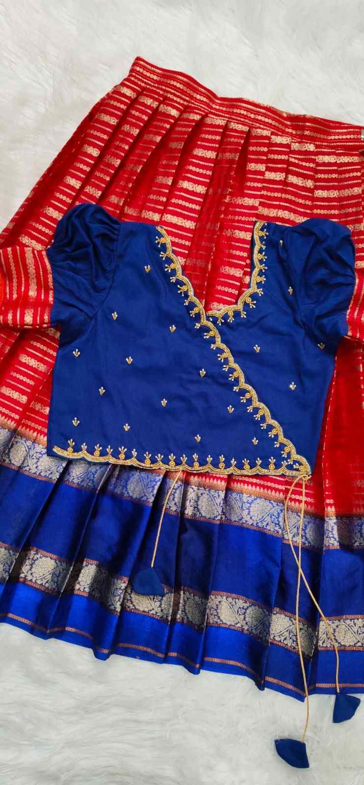 Banarasi raw silk family outfits by Arhas Couture