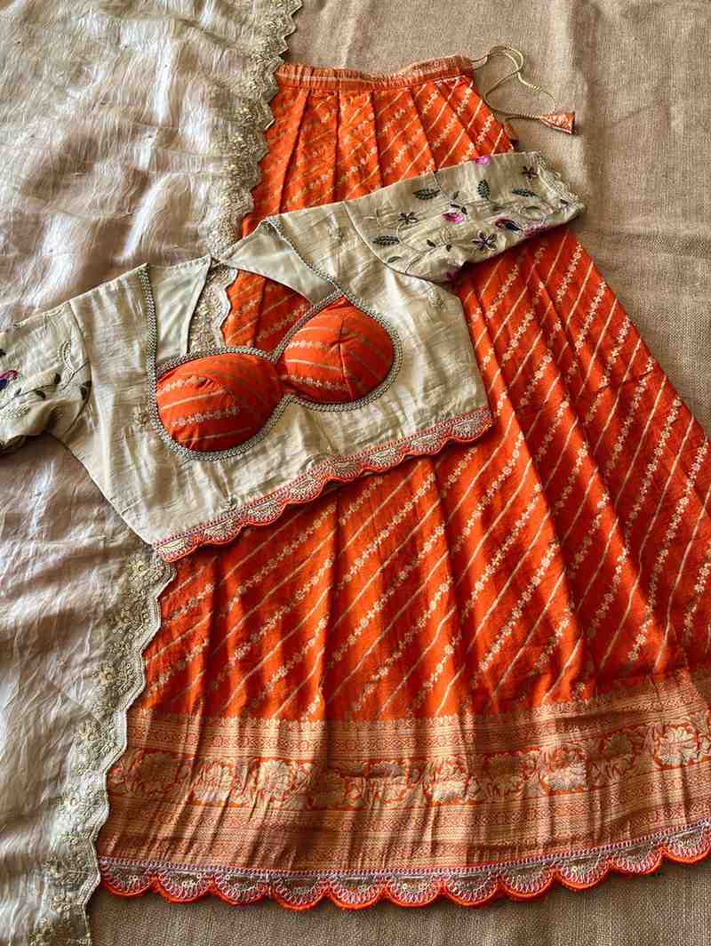 Soft Khadi Zari Lehengas