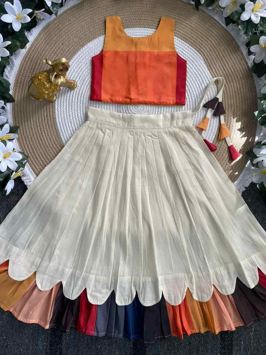 Kids cotton lehenga – 1 to 15 years – Arhas Couture