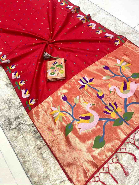 Fancy Khadi raw silk saree with Meenakari border – Arhas Couture