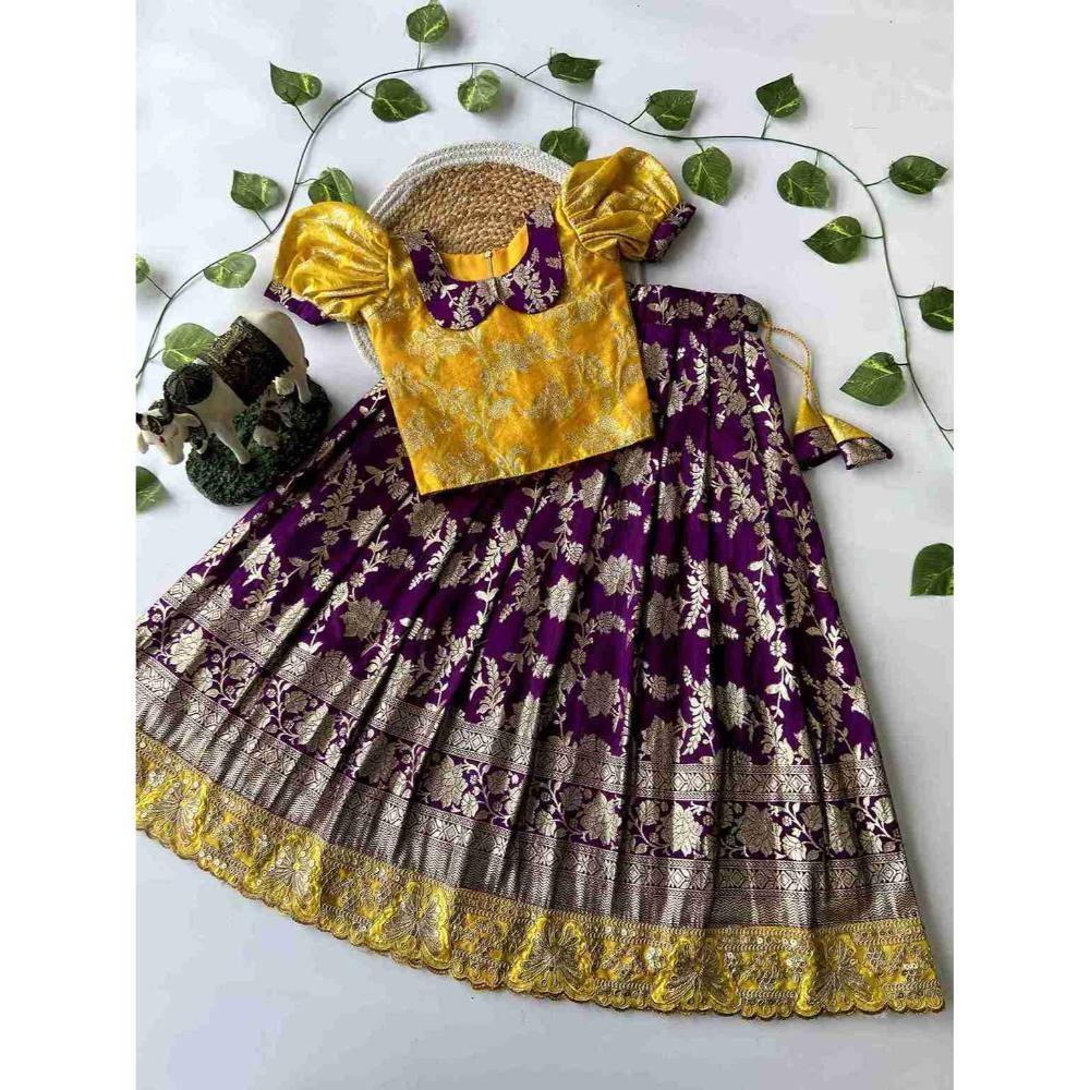 Kid's Dola Silk Lehangas