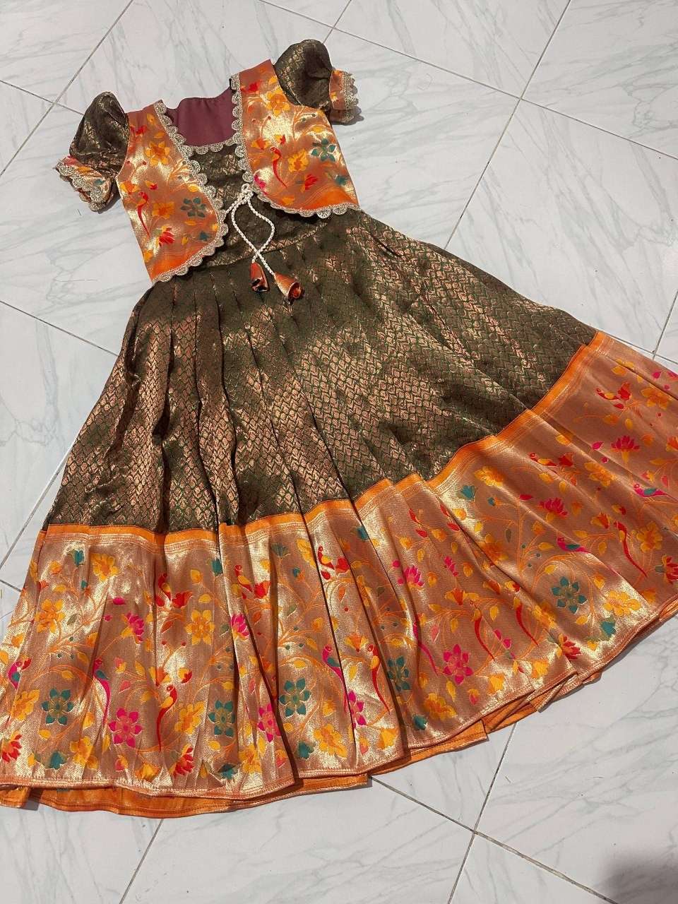 Kid's Kanjeevaram Silk Gowns