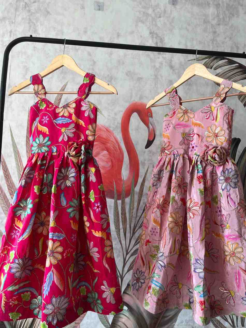 Kids Viscose position work gowns by Arhas Couture