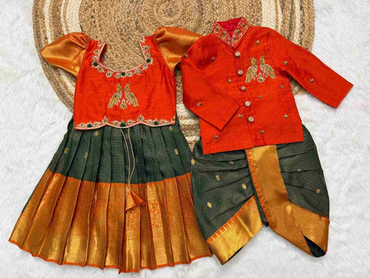Gadwal Silk Family Outfits