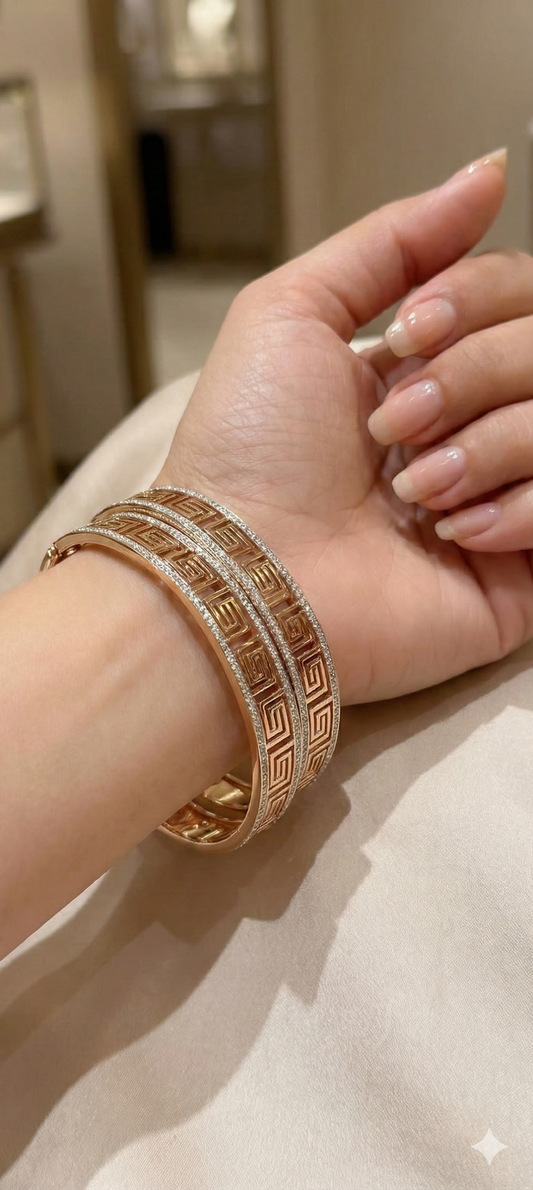 Geometric Cutout Bangles