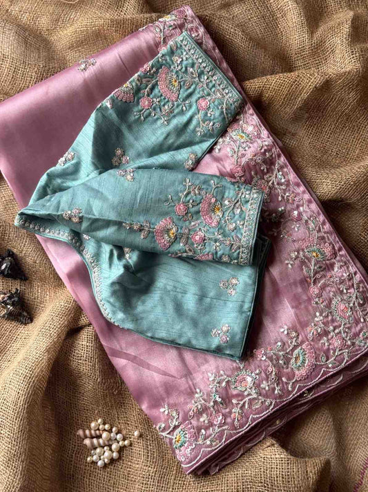 Tissue Silk Work Saree