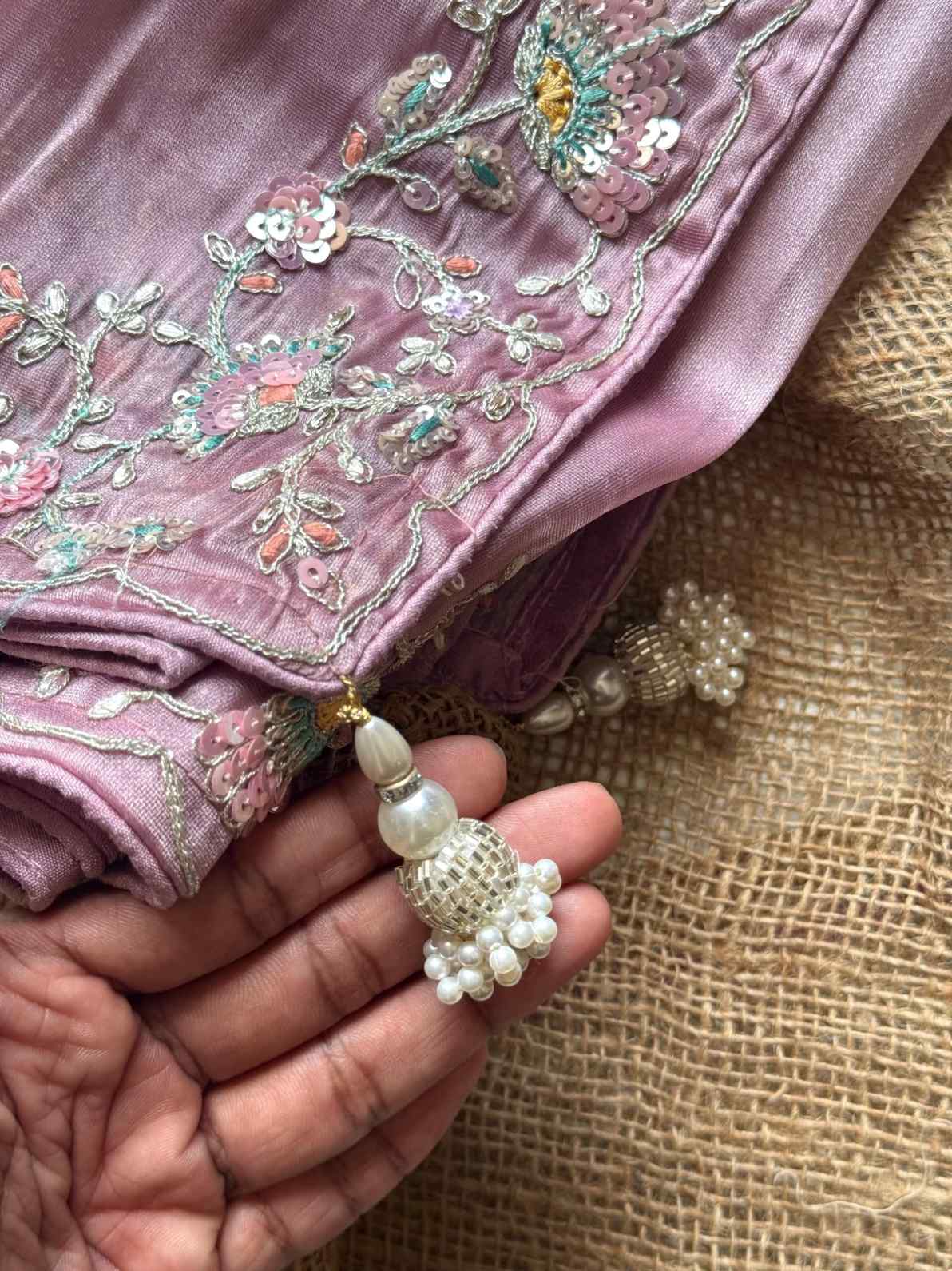 Tissue Silk Work Saree