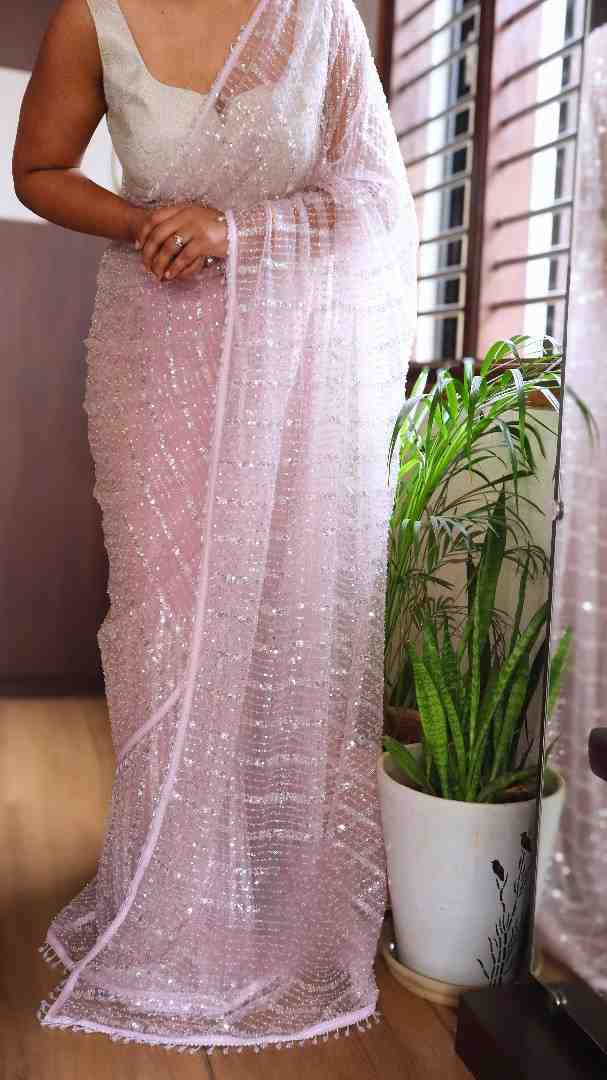 Handwork Net Saree