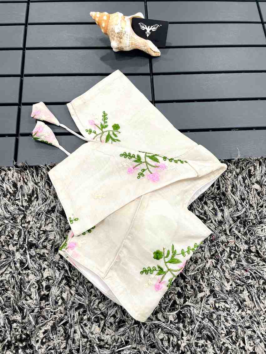 Fancy Chanderi cotton embroidery sarees by Arhas Couture