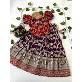 Kid's Dola Silk Lehangas
