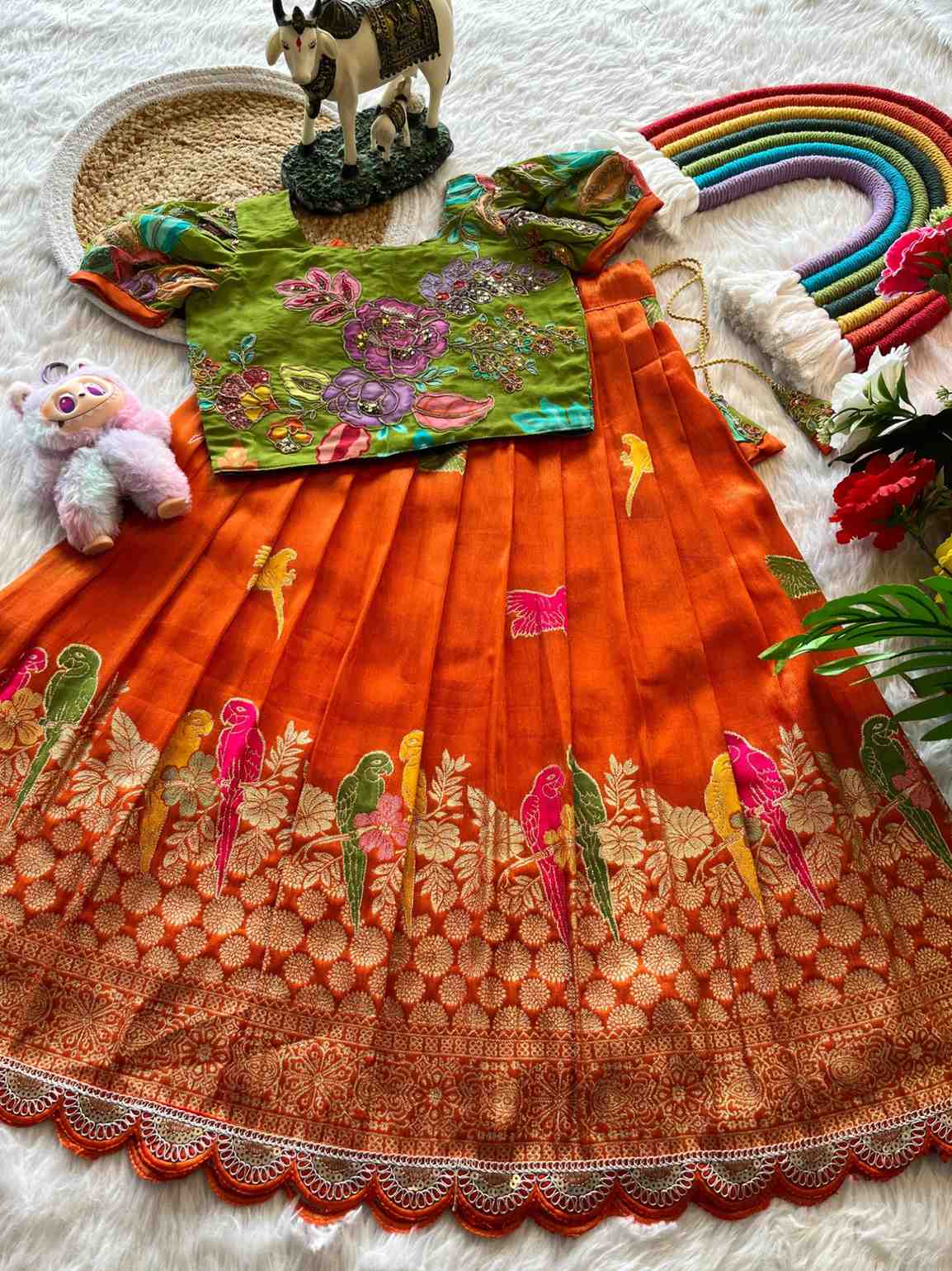 Kid's Dola Silk Lehengas