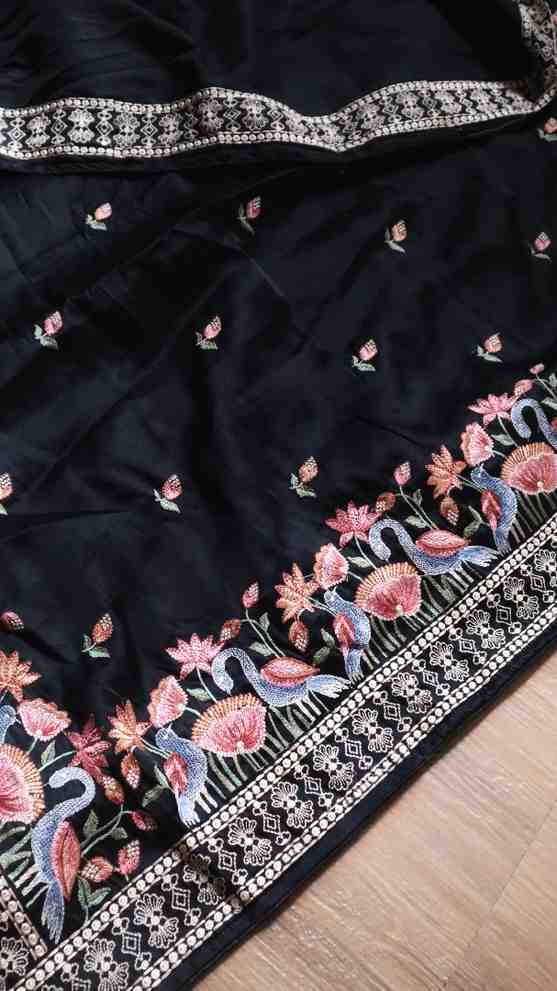 Satin Tussar Silk Saree