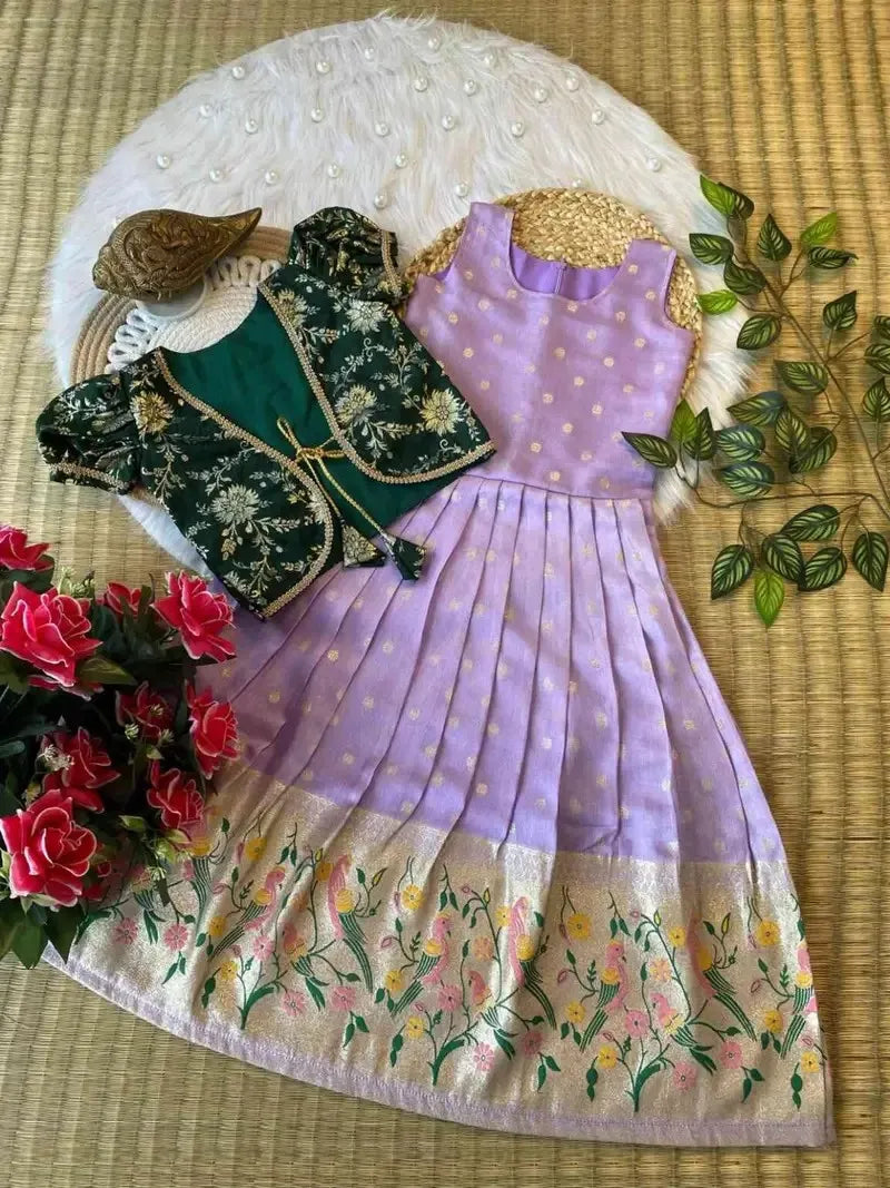 Kid’s Russian Dola Silk Lehengas