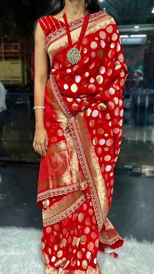 Khadi Georgette Silk Saree