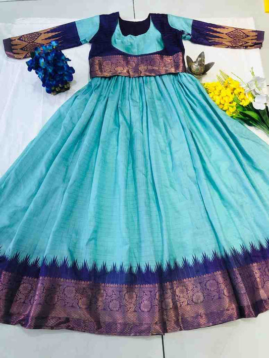 Chanderi Silk Mom Daughter Combo