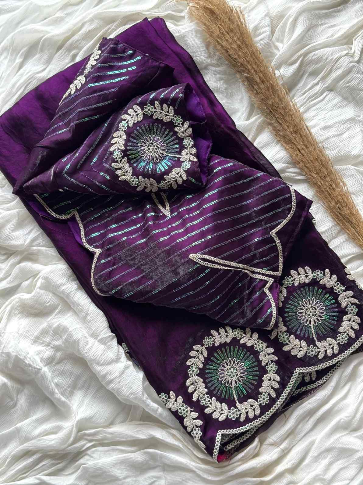 Space Silk Sequence Sarees