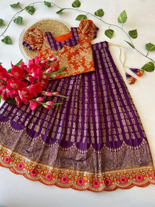 Russian Silk Lehangas