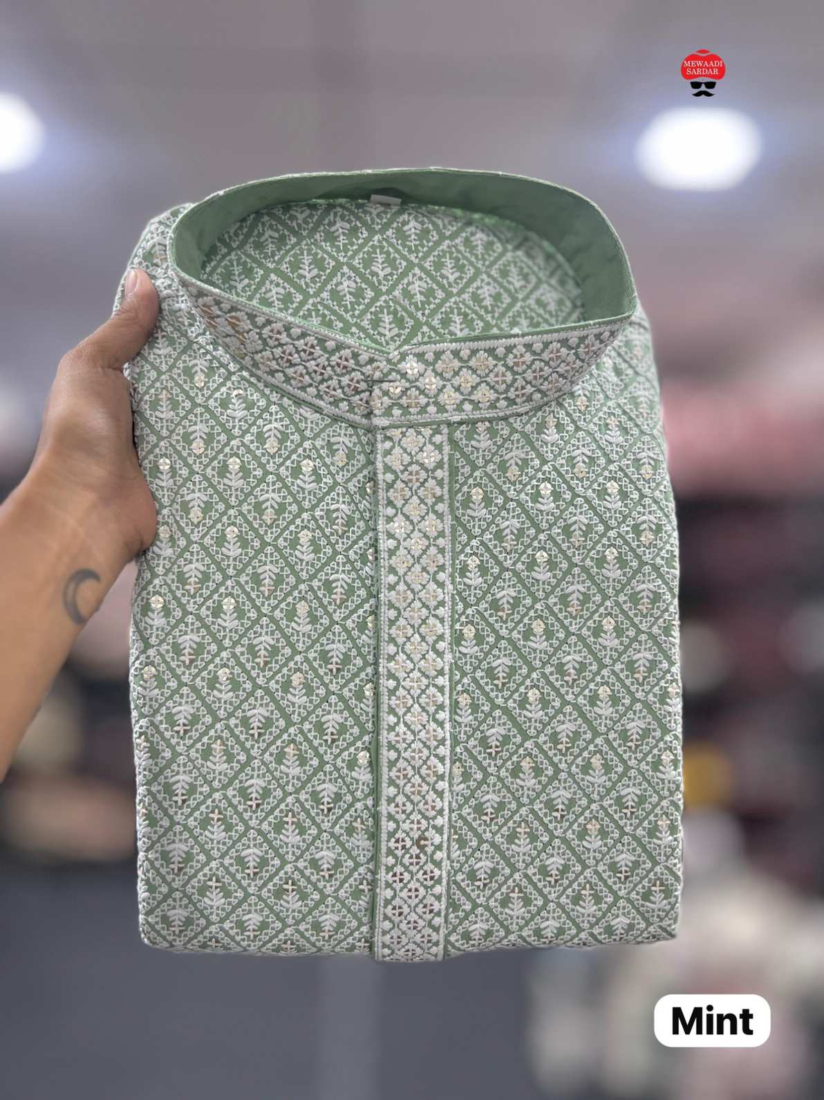 Men's Chickenkari Rayon Kurta Sets