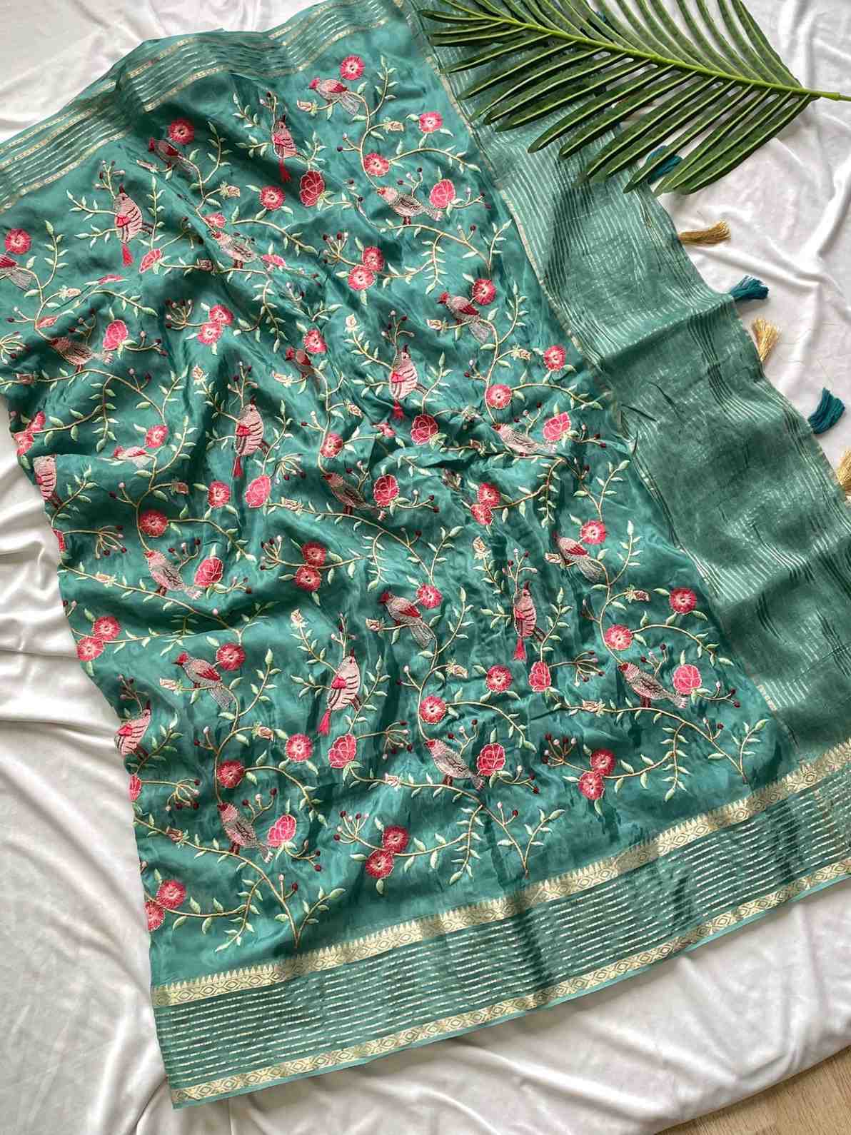Embroidery Viscose Sarees