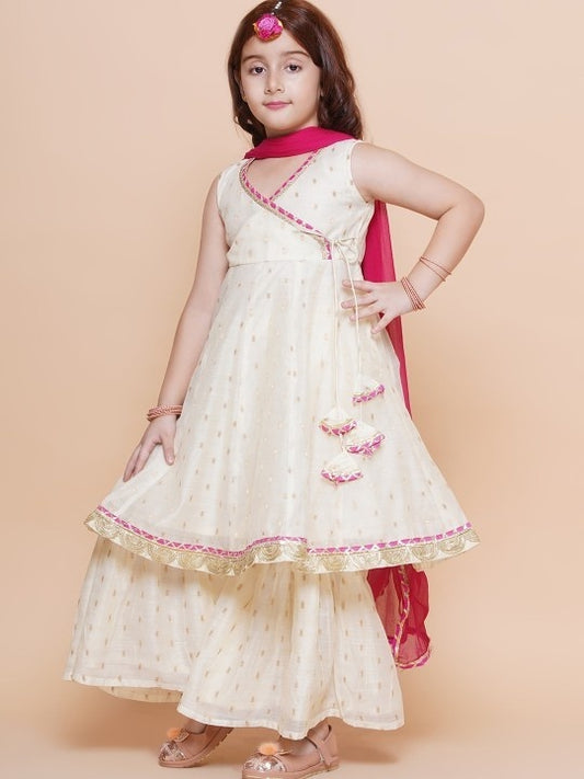 Kid's Chanderi Silk Sharara Set