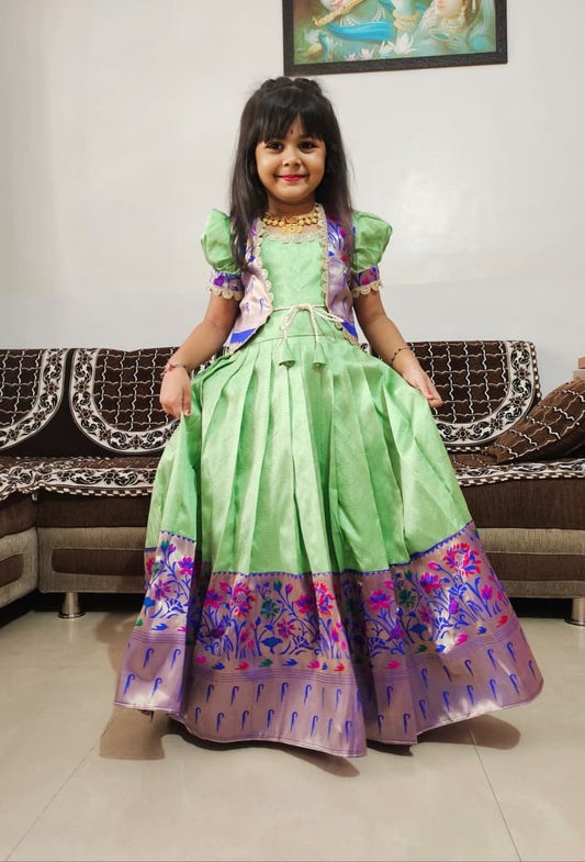 Kid's Kanjeevaram Silk Gowns
