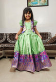 Kid's Kanjeevaram Silk Gowns