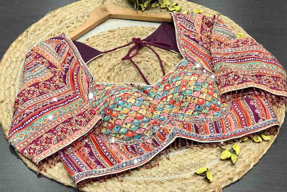 Ajrakh Print Chinnon Saree