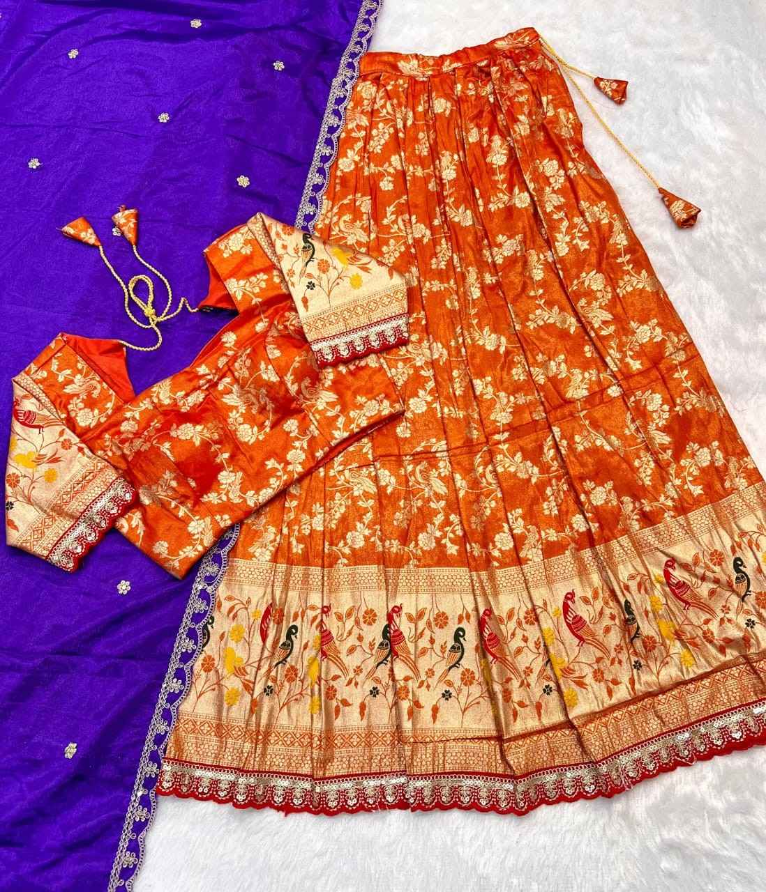 Paithani Tissue Silk Lehengas