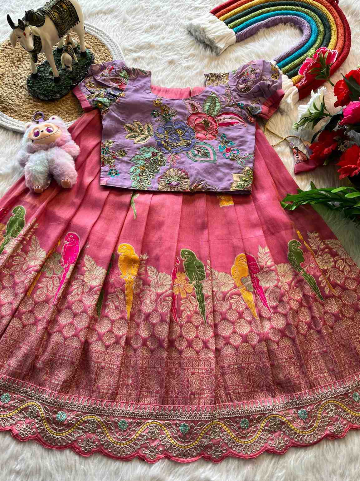 Kid's Dola Silk Lehengas