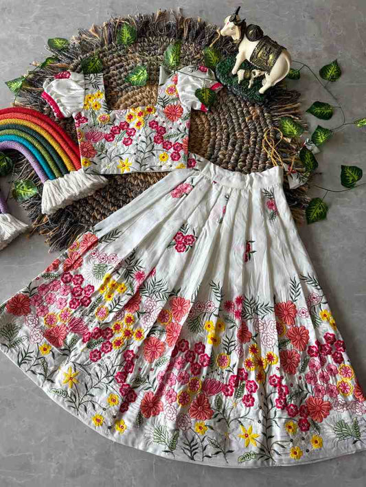 Kid's Space Silk Lehenga