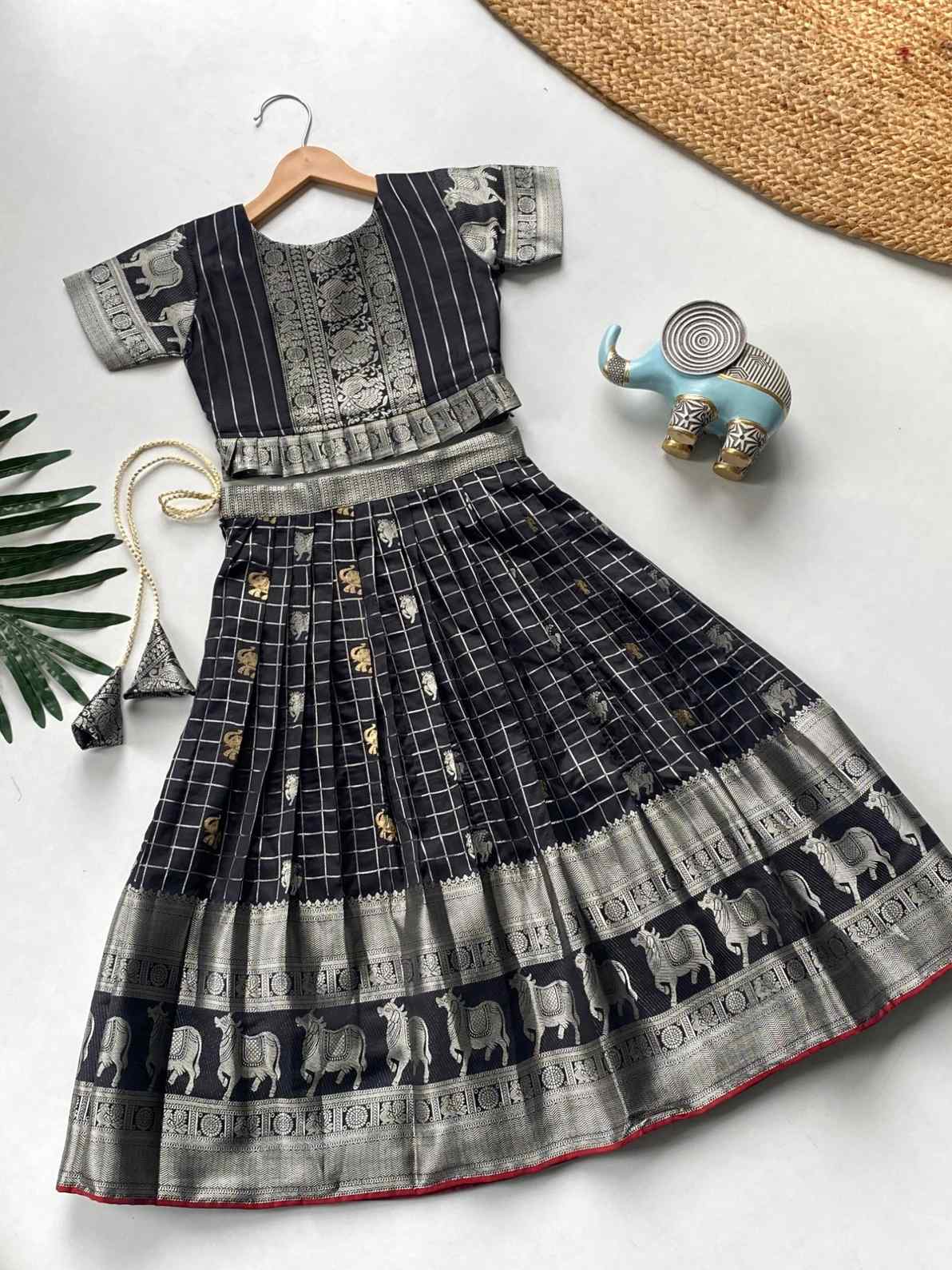 Kid's Kanchi Soft Silk Lehengas