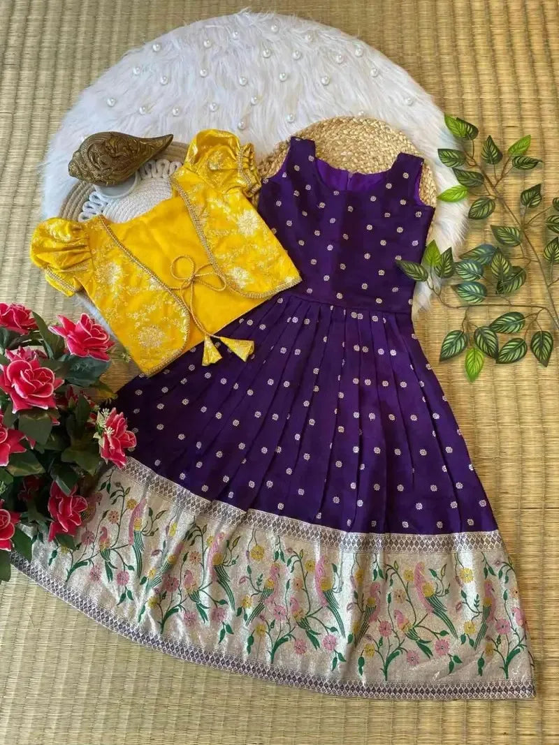 Kid’s Russian Dola Silk Lehengas