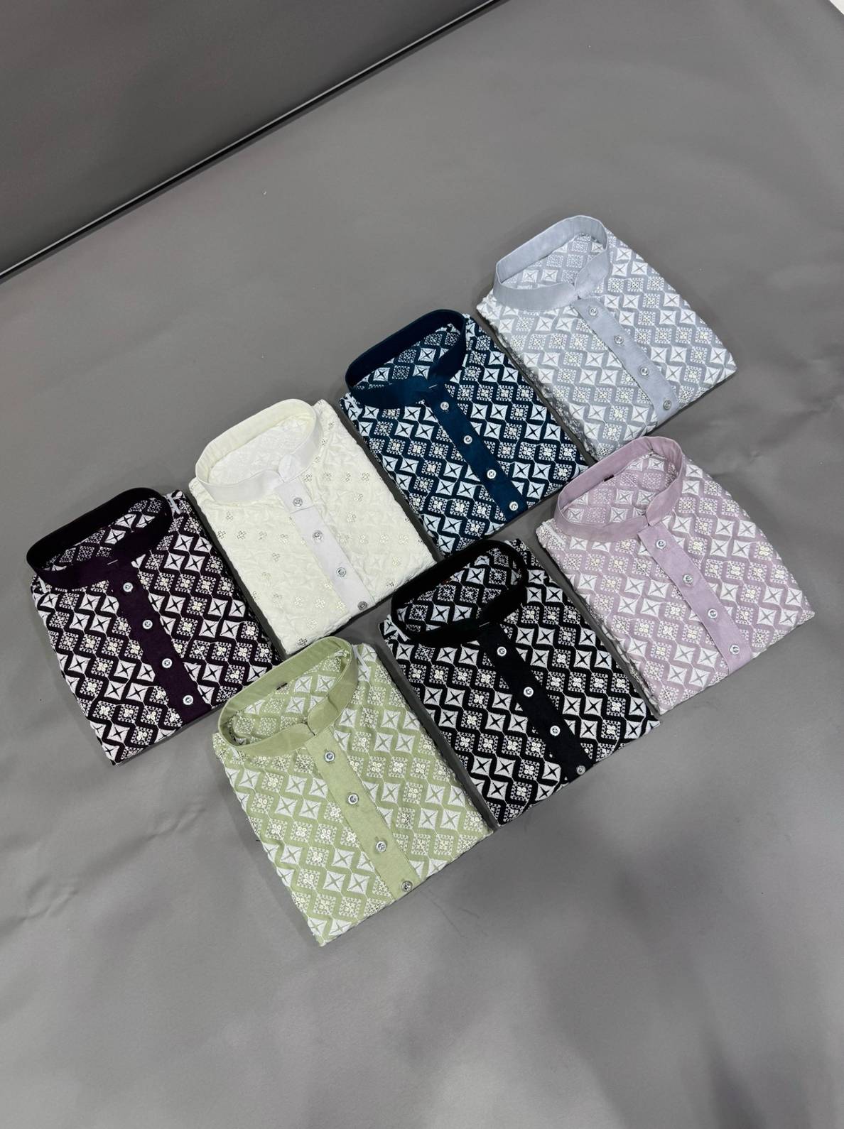 Men's Threadwork Soft Silk Sets