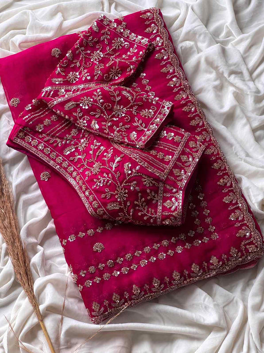 Soft Nylon Tissue Crepe Saree