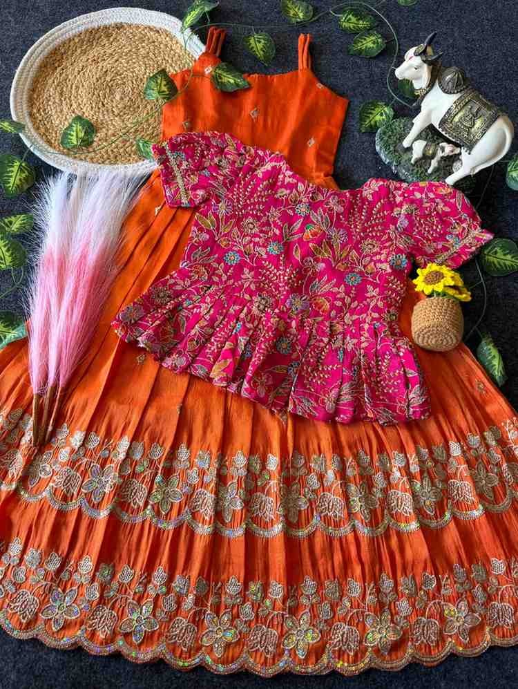 Kids nylon tissue silk gowns by Arhas Couture