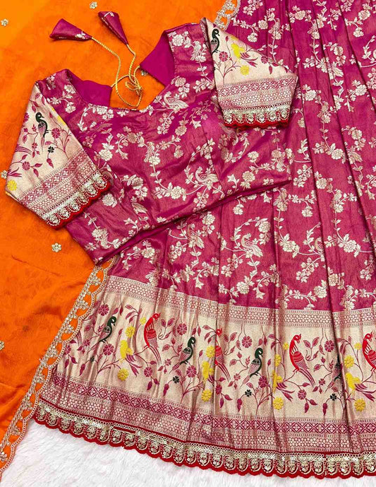 Paithani Tissue Silk Lehengas
