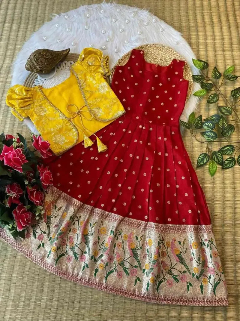 Kid’s Russian Dola Silk Lehengas