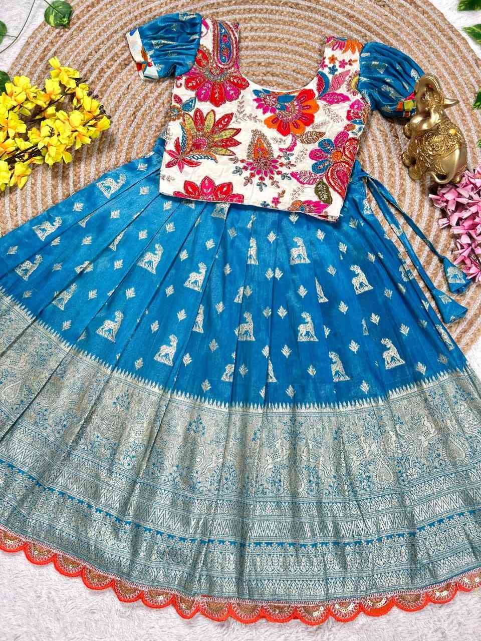 Kid's Viscose Crepe Lehengas