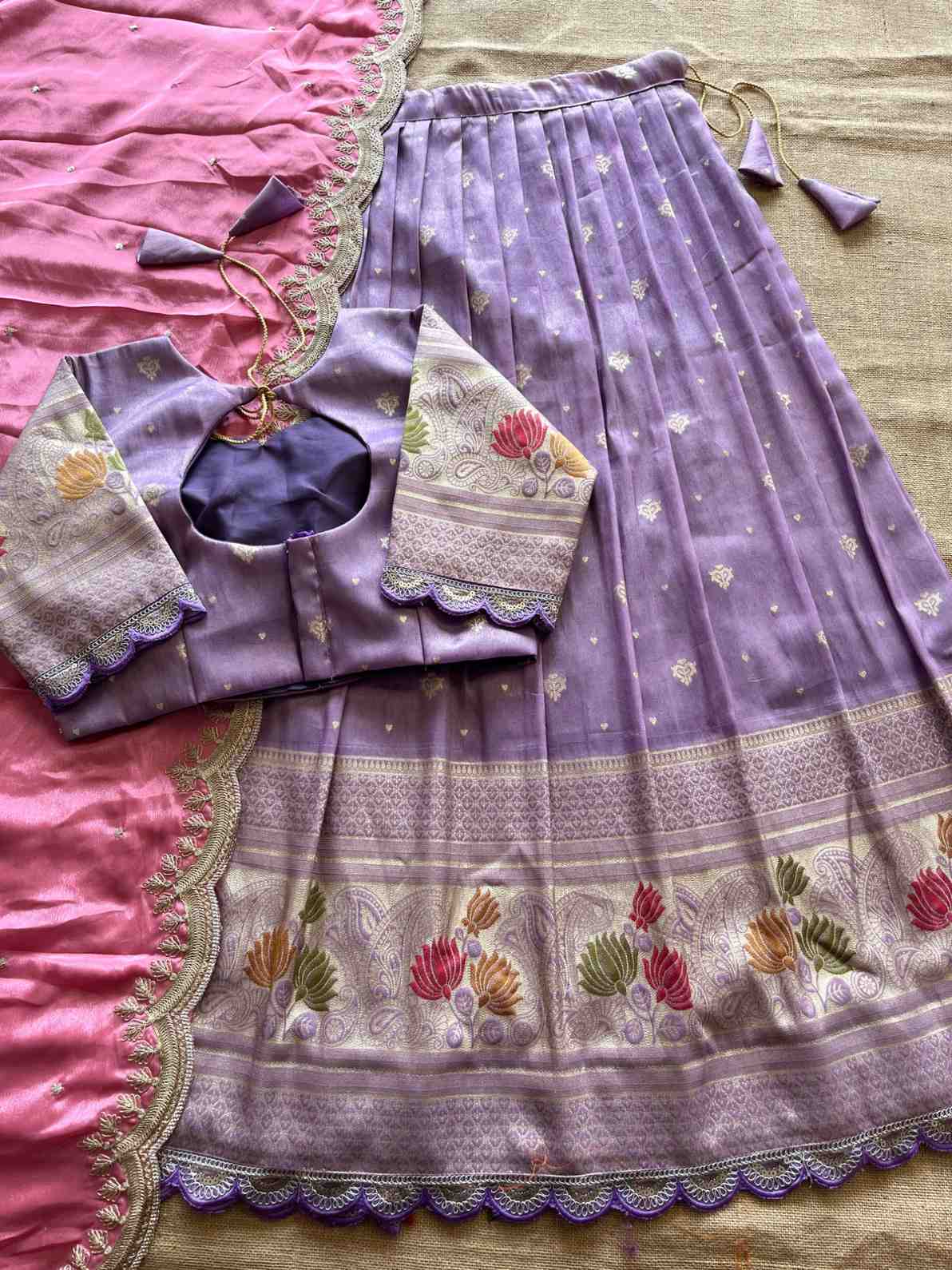 Viscose Tissue Silk Lehengas