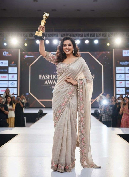 Space Silk Ready To Wear Saree