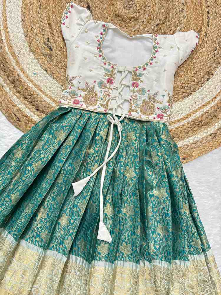 Kids semi Kanchi frocks by Arhas Couture