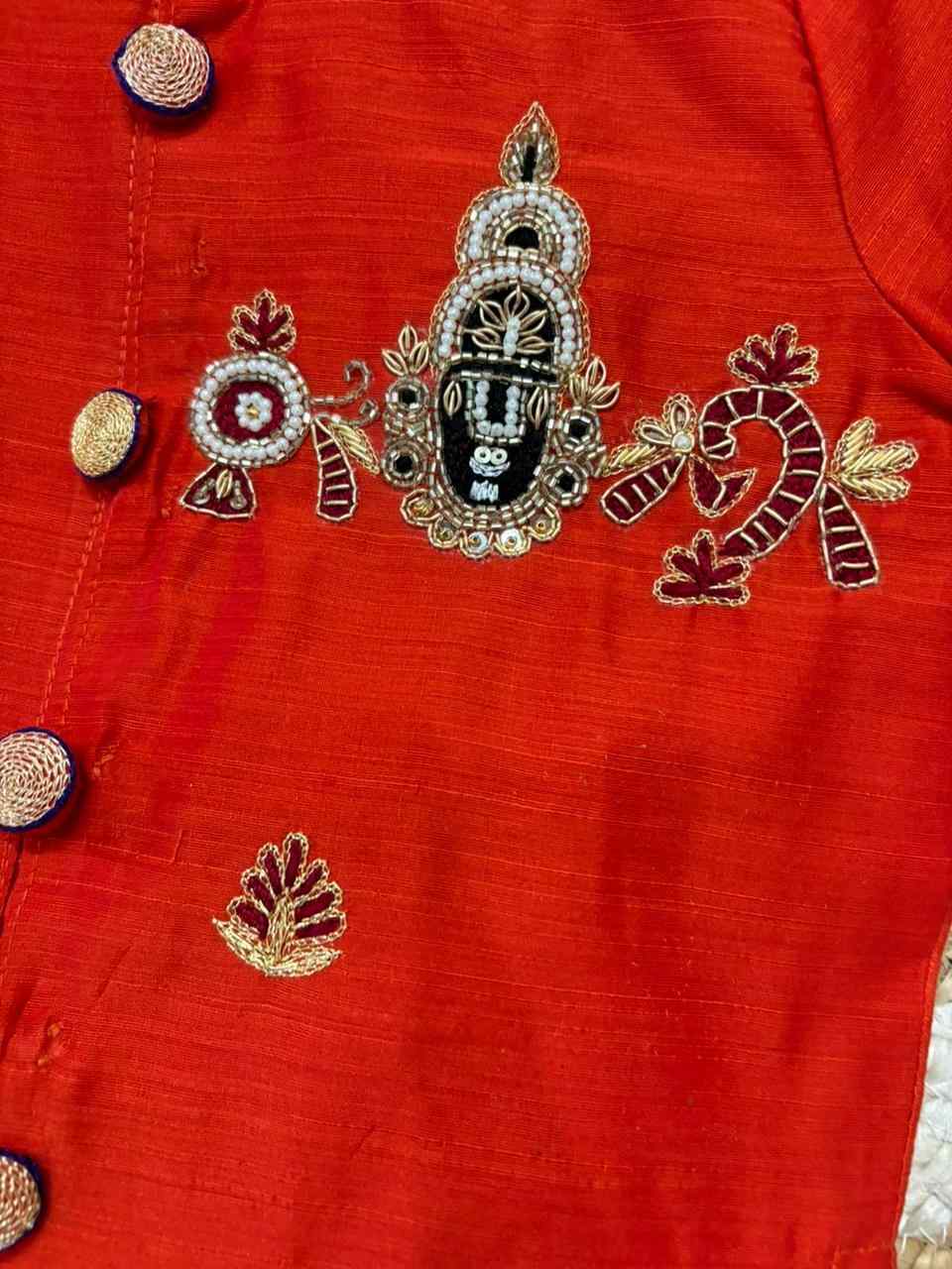 Raw silk kurta set family outfits by Arhas Couture