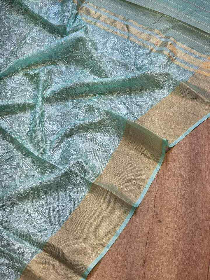 Dyeable Embroidery Silk Sarees