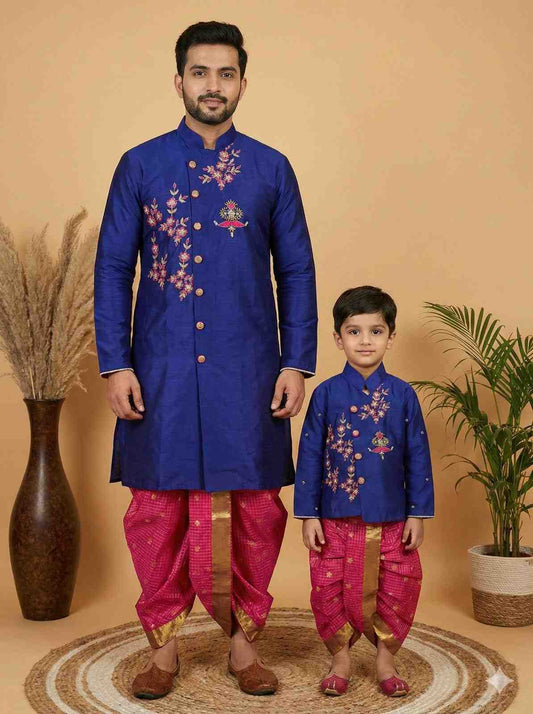 Raw Silk Full Kurta Set