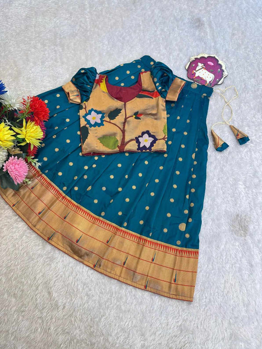 Kid's Zari Work Lehengas