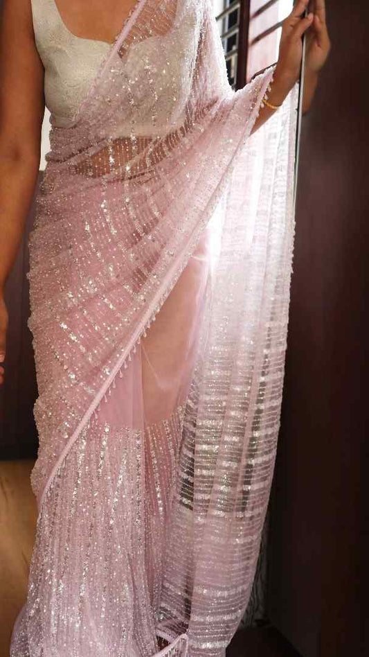 Handwork Net Saree