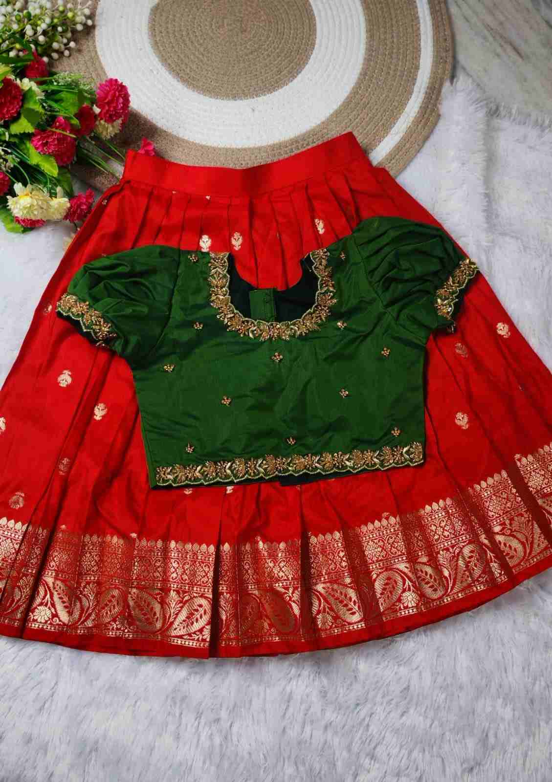 Banarasi Semi Katan Lehenga